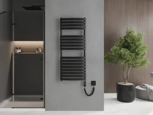 MEXEN/S - Bachus radiátor + vykurovacia tyč 1200 x 500 mm, 600 W, čierna W109-1200-500-2600-70