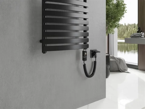 MEXEN/S - Bachus radiátor + vykurovacia tyč 1200 x 500 mm, 600 W, čierna W109-1200-500-2600-70