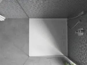 MEXEN - Amon štvorcová sprchová vanička SMC 100 x 100, biela 4F101010