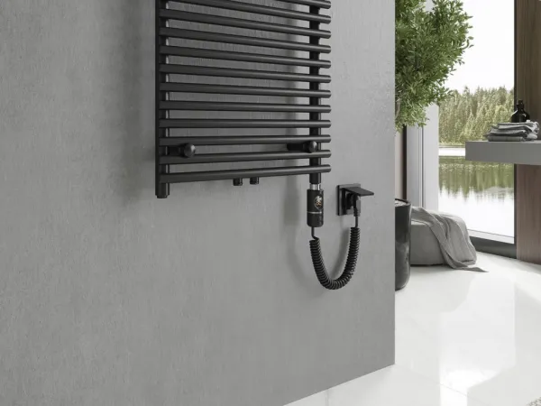MEXEN/S - Sol radiátor + vykurovacia tyč 1200 x 500 mm, 600 W, čierna W125-1200-500-2600-70