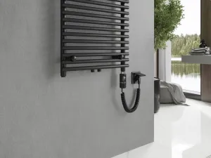 MEXEN/S - Sol radiátor + vykurovacia tyč 1200 x 500 mm, 600 W, čierna W125-1200-500-2600-70