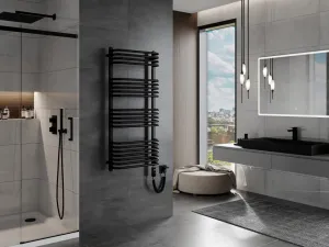 MEXEN/S - Apollo radiátor + vykurovacia tyč 1210 x 550 mm, 600 W, čierna W117-1210-550-2600-70