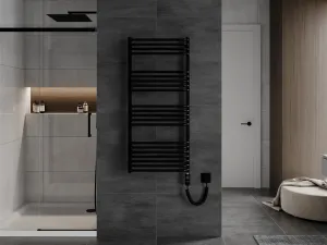 MEXEN/S - Apollo radiátor + vykurovacia tyč 1210 x 550 mm, 600 W, čierna W117-1210-550-2600-70
