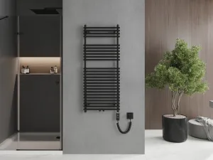 MEXEN/S - Sol radiátor + vykurovacia tyč 1200 x 500 mm, 600 W, čierna W125-1200-500-2600-70