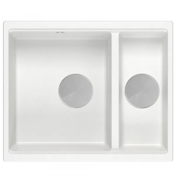 Quadron Quadron - Granitový drez Logan 150 White Oceľ HCQL5646U1-BS_U