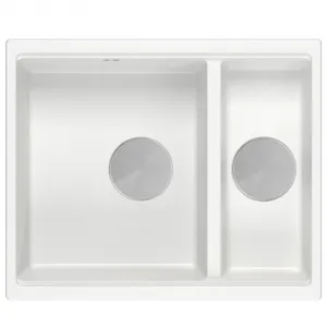 Quadron Quadron - Granitový drez Logan 150 White Oceľ HCQL5646U1-BS_U