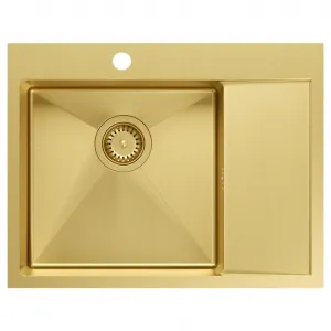 Quadron Quadron - Oceľový drez RUSSEL 116 Gold HB7911PVDBSG1