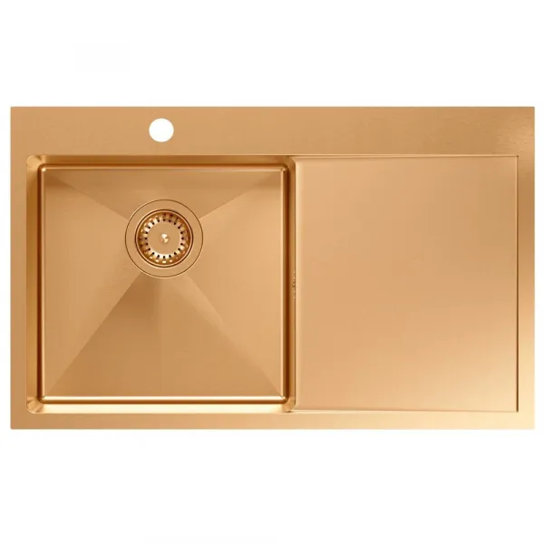 Quadron Quadron - Oceľový drez RUSSEL 111 Copper HB7912PVDBSC1