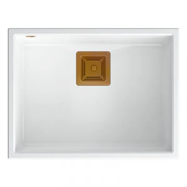 Quadron Quadron - Granitový drez DAVID 50 White Oceľ HQD5542U1-BS