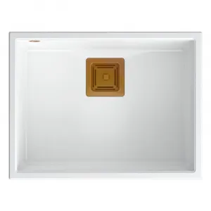 Quadron Quadron - Granitový drez DAVID 50 White Oceľ HQD5542U1-BS