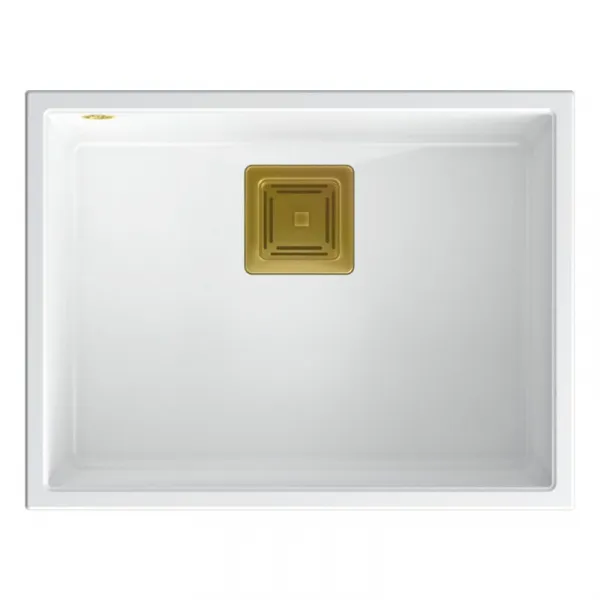 Quadron Quadron - Granitový drez DAVID 50 White Oceľ HQD5542U1-BS