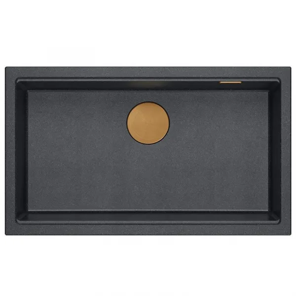 Quadron Quadron - Granitový drez Logan 110 Black Metallic Oceľ HQD7644U8_BS_U