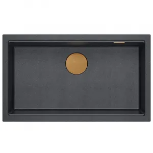 Quadron Quadron - Granitový drez Logan 110 Black Metallic Oceľ HQD7644U8_BS_U