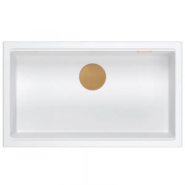Quadron Quadron - Granitový drez Logan 110 White Oceľ HQD7644U1_BS_U