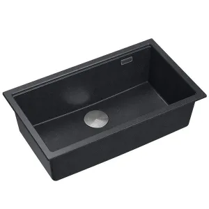 Quadron Quadron - Granitový drez Logan 110 Black Metallic Oceľ HQD7644U8_BS_U