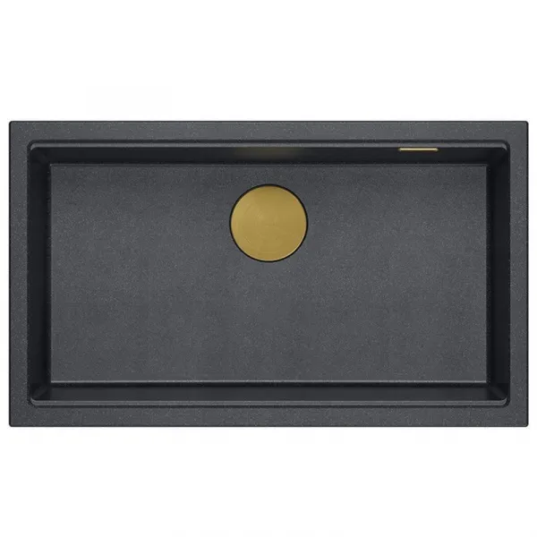 Quadron Quadron - Granitový drez Logan 110 Black Metallic Oceľ HQD7644U8_BS_U
