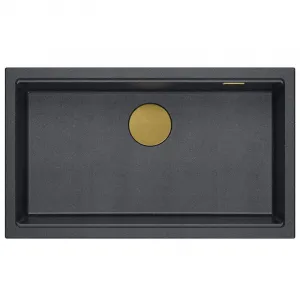 Quadron Quadron - Granitový drez Logan 110 Black Metallic Oceľ HQD7644U8_BS_U