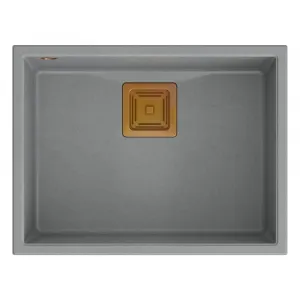 Quadron Quadron - Granitový drez DAVID 50 Grey Metallic Meď HQD5542U5-C1