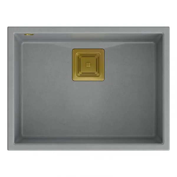 Quadron Quadron - Granitový drez DAVID 50 Grey Metallic Meď HQD5542U5-C1