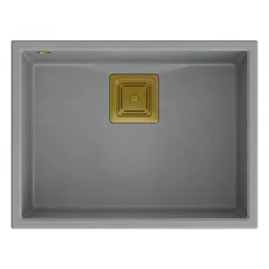 Quadron Quadron - Granitový drez DAVID 50 Grey Metallic Meď HQD5542U5-C1