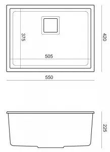 Quadron Quadron - Granitový drez DAVID 50 Grey Metallic Meď HQD5542U5-C1