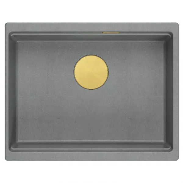 Quadron Quadron - Granitový drez Logan 100 Grey Metallic Oceľ HQJ6045U5_BS_U