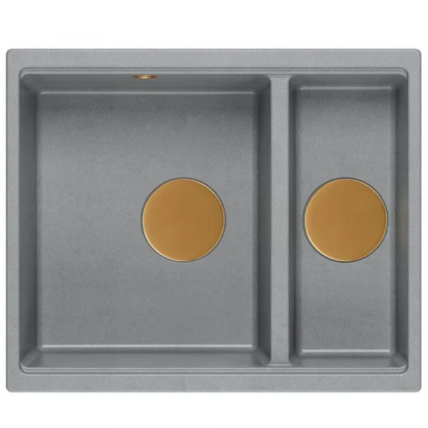 Quadron Quadron - Granitový drez Logan 150 Grey Metallic Oceľ HCQL5646U5-BS_U