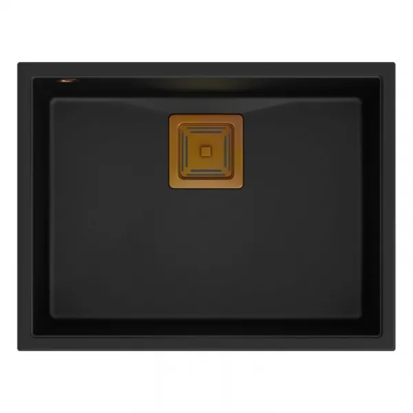 Quadron Quadron - Granitový drez DAVID 50 Black Oceľ HQD5542U7-BS