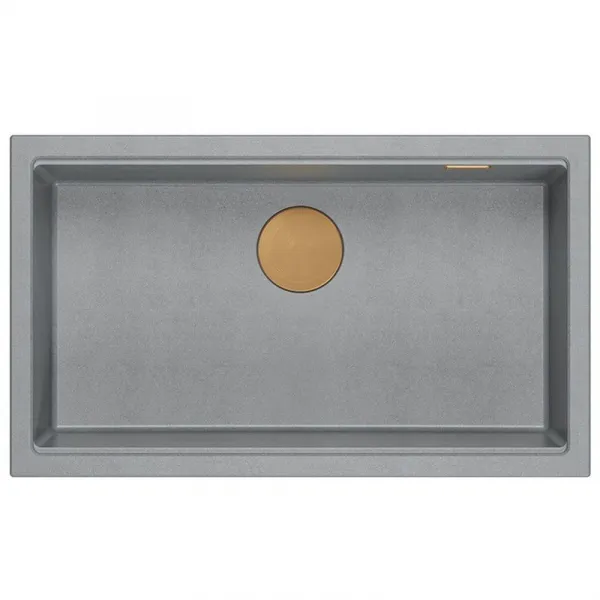 Quadron Quadron - Granitový drez Logan 110 Grey Metallic Meď HQD7644U5_PVDC1_U