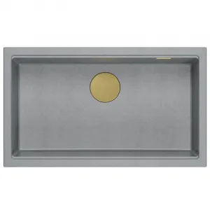 Quadron Quadron - Granitový drez Logan 110 Grey Metallic Meď HQD7644U5_PVDC1_U