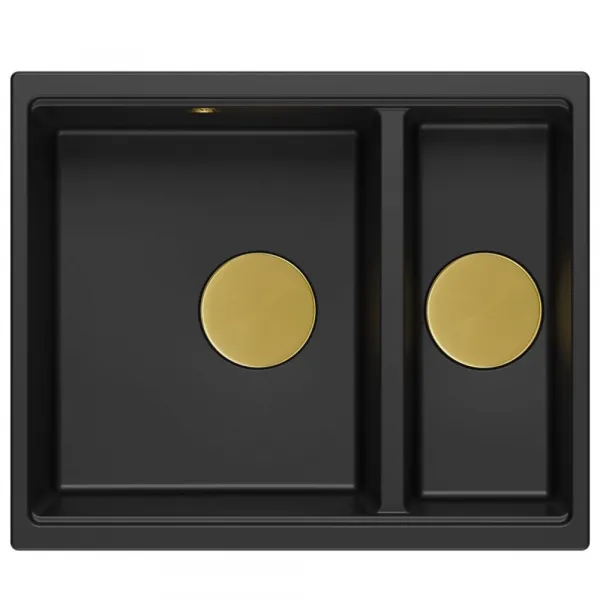 Quadron Quadron - Granitový drez Logan 150 Black Čierny HCQL5646U7-BLM_U
