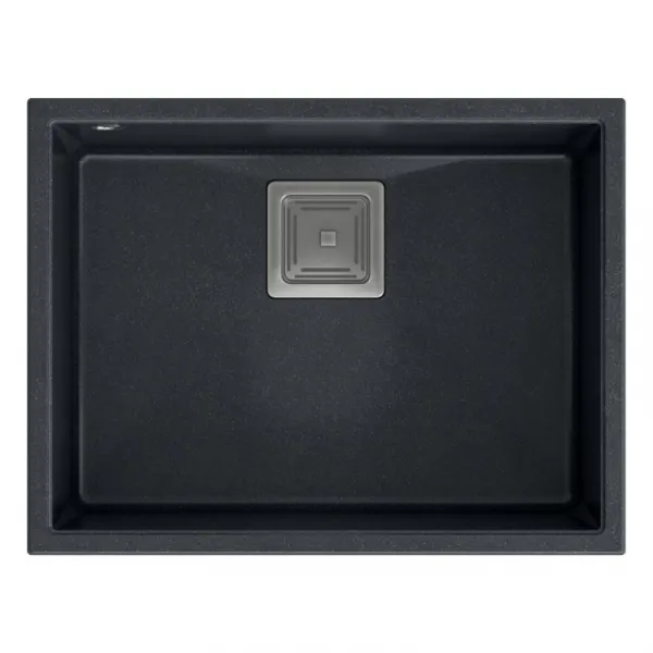 Quadron Quadron - Granitový drez DAVID 50 Black Metallic Oceľ HQD5542U8-BS
