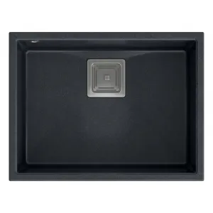 Quadron Quadron - Granitový drez DAVID 50 Black Metallic Oceľ HQD5542U8-BS