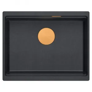 Quadron Quadron - Granitový drez Logan 100 Black Metallic Oceľ HQJ6045U8_BS_U