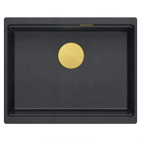 Quadron Quadron - Granitový drez Logan 100 Black Metallic Oceľ HQJ6045U8_BS_U