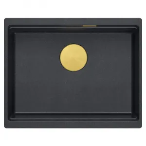 Quadron Quadron - Granitový drez Logan 100 Black Metallic Oceľ HQJ6045U8_BS_U