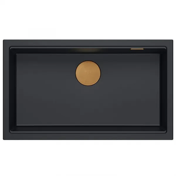Quadron Quadron - Granitový drez Logan 110 Black Meď HQD7644U7_PVDC1_U