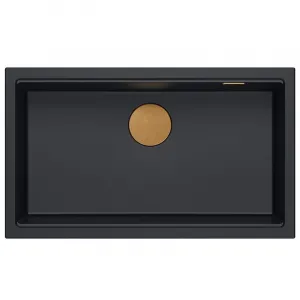 Quadron Quadron - Granitový drez Logan 110 Black Meď HQD7644U7_PVDC1_U