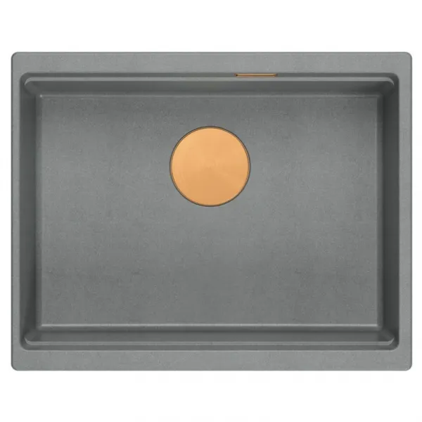 Quadron Quadron - Granitový drez Logan 100 Grey Metallic Oceľ HQJ6045U5_BS_U