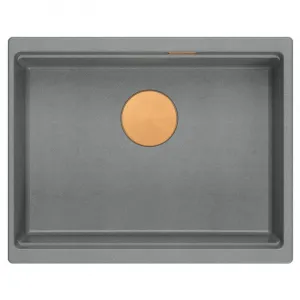 Quadron Quadron - Granitový drez Logan 100 Grey Metallic Oceľ HQJ6045U5_BS_U