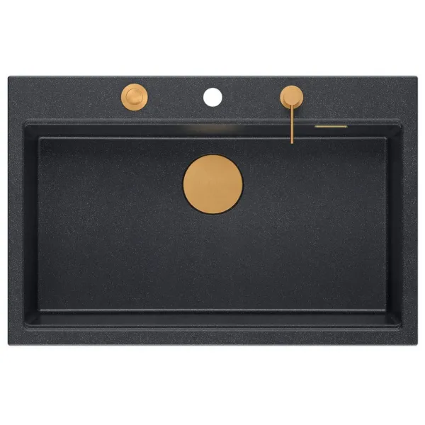 Quadron Quadron - Granitový drez MARC 110 WORKSTATION Black Metallic Oceľ HQM7650U8_BS