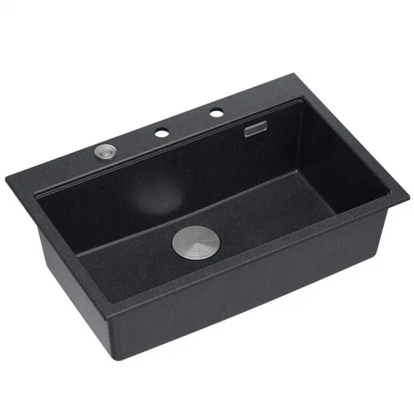 Quadron Quadron - Granitový drez MARC 110 WORKSTATION Black Metallic Oceľ HQM7650U8_BS