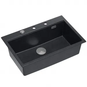 Quadron Quadron - Granitový drez MARC 110 WORKSTATION Black Metallic Oceľ HQM7650U8_BS