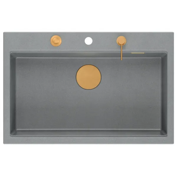 Quadron Quadron - Granitový drez MARC 110 WORKSTATION Grey Metallic Meď HQM7650U5_PVDC1