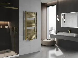 MEXEN - Ares vykurovací rebrík/radiátor 1200 x 600 mm, 490 W, zlatá W102-1200-600-00-50