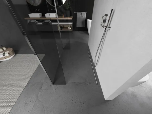 MEXEN/S - Kioto Sprchová zástena WALK-IN voľne stojaca 110 x 30 x 30, transparent, chróm 800-110-030-222-01-00-030