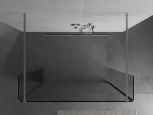 MEXEN/S - Kioto Sprchová zástena WALK-IN voľne stojaca 100 x 30 x 30, transparent, chróm 800-100-030-222-01-00-030