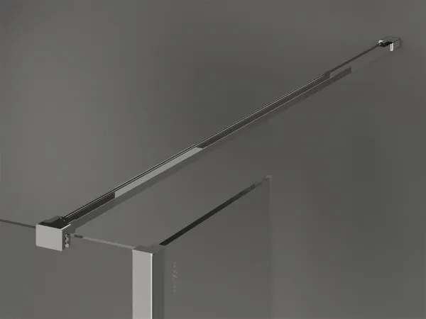 MEXEN/S - Kioto Sprchová zástena WALK-IN 100 x 80 x 40, transparent, chróm 800-100-080-221-01-00-040