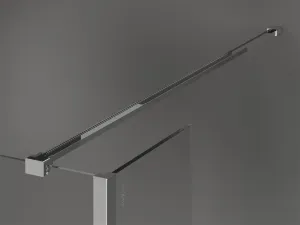 MEXEN/S - Kioto Sprchová zástena WALK-IN 100 x 80 x 40, transparent, chróm 800-100-080-221-01-00-040