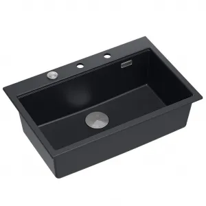 Quadron Quadron - Granitový drez MARC 110 WORKSTATION Black Oceľ HQM7650U7_BS